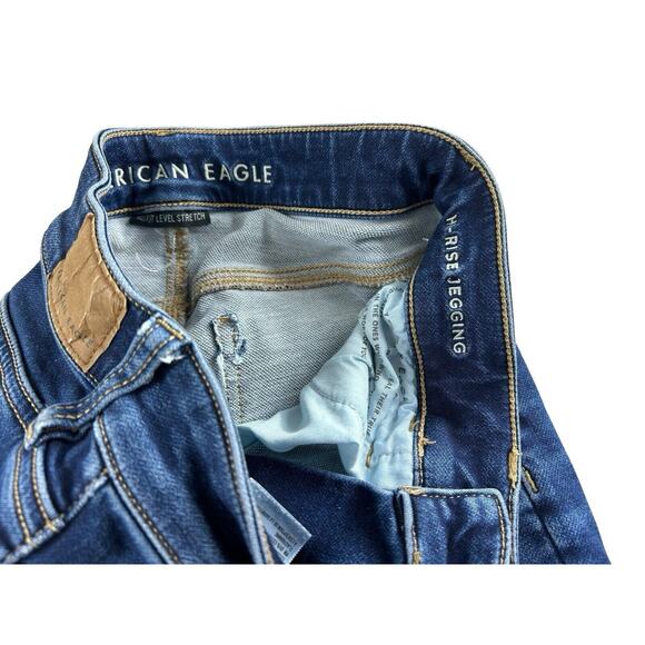 American Eagle AE Womens 2 Short Destroyed Distressed Hi-Rise Stretch Jegging - Picture 6 of 8